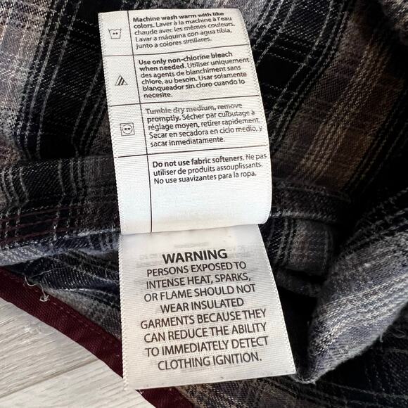 Carhartt Fleece Lined Button Down Jacket Maroon Men’s Size XLarge - Picture 4 of 7